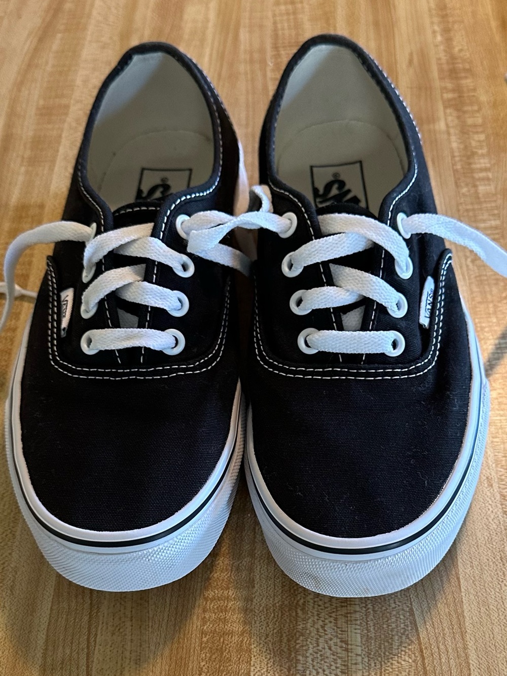 Vans Black White Lace Up Sneakers